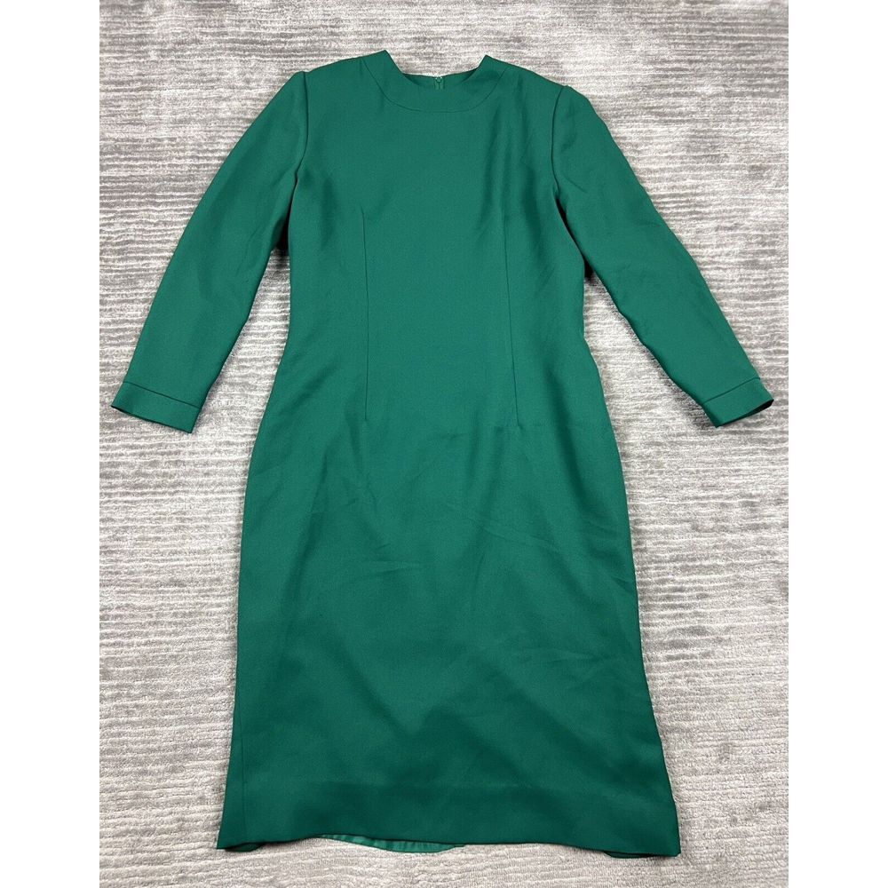 Classic Emerald Long Sleeve Sheath Dress